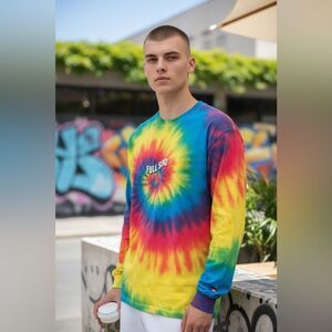 NWT Full Send Unisex Tie Dye Long Sleeve Graphic Tee Shirt - Size Small